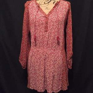 Pattered Tassel Dress